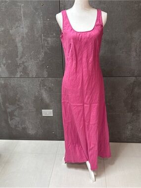 Spiegel Fuchsia Pink 100% linen Maxi Dress